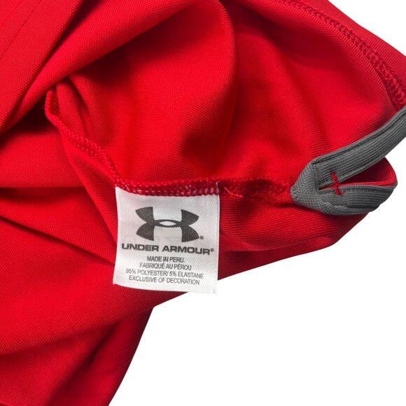 Under Armour Red 2XL Loose HeatGear Polo Shirt Short Sleeves - Picture 5 of 6